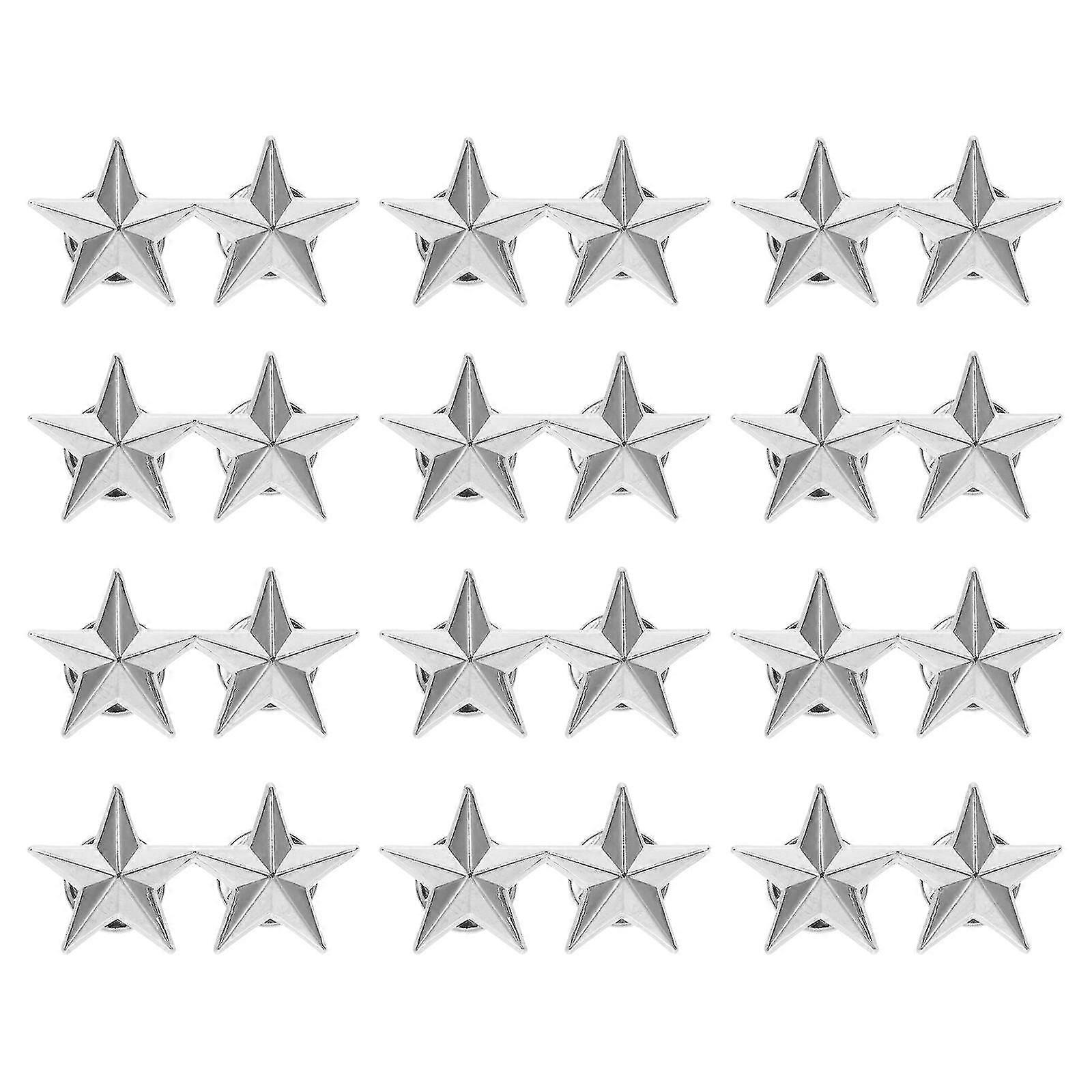Lot de 12 badges en forme d'étoile, épingles à revers, badges d'évaluation par étoiles, décorations de costumes de fête