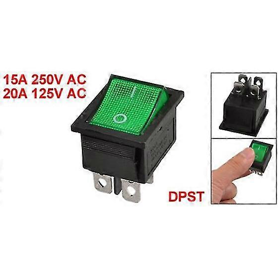 KCD4 DPST ON-OFF 4 Pin Terminals Rocker Boat Switch 15A/20A AC 250V/125V