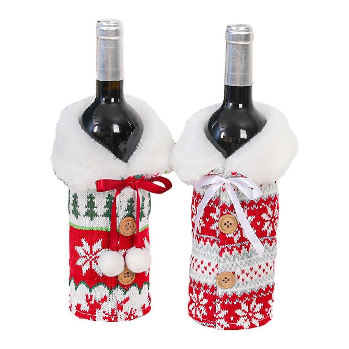 Få 2 flasker juleflasker, juleflaskene vil pynte juletreet
