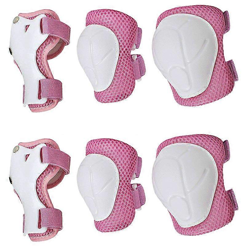 6st / set Barn Skyddsutrustning Knäskydd Armbågsskydd Handledsskydd Set för barn Full