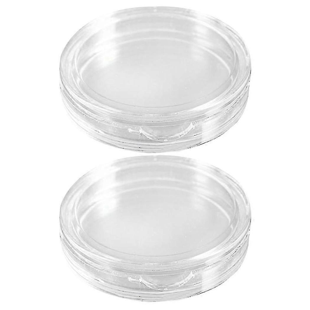 20 Pcs Transparent Plastic Small Round Box Coin Box, 10 Pcs 18mm & 10 Pcs 20mm