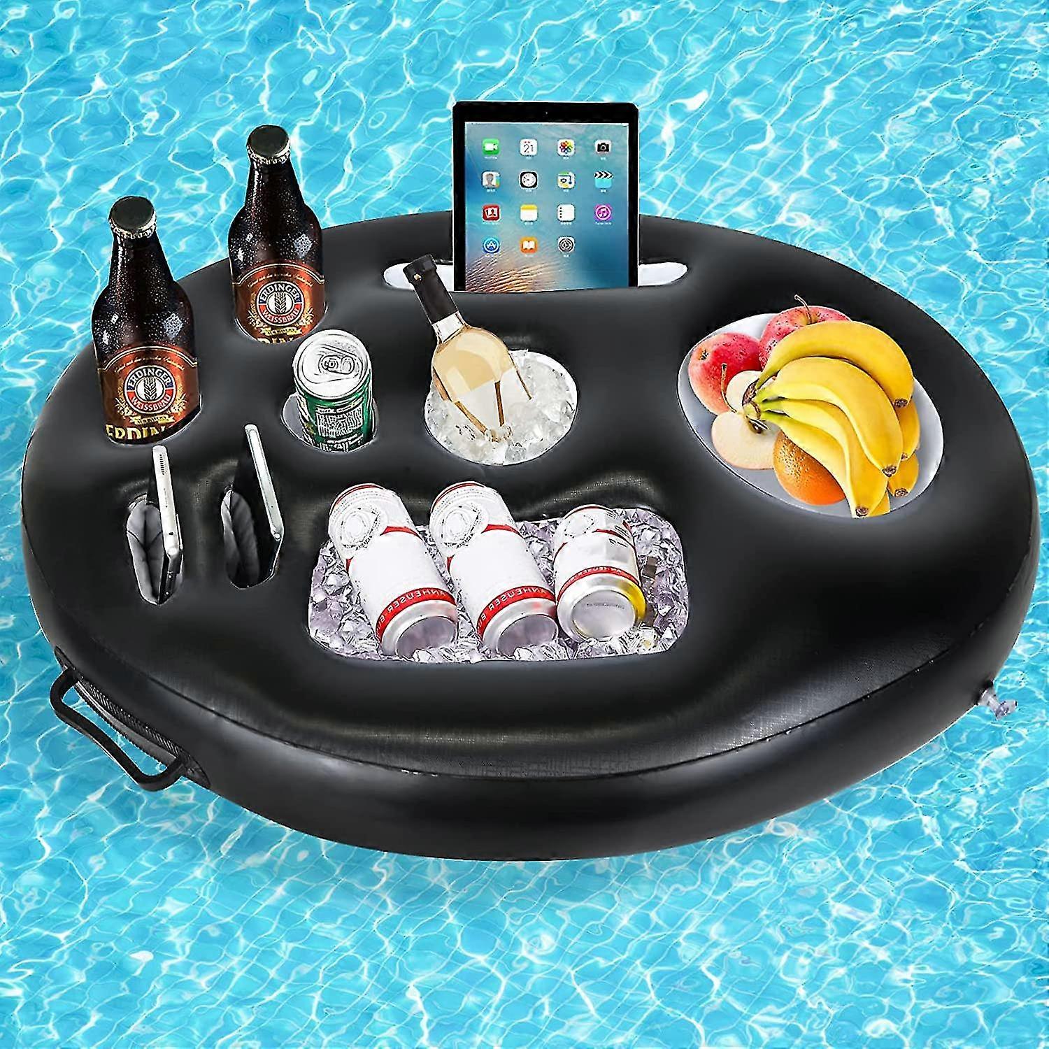 2-in-1 Drink And Snack Holder, Inflatable Cup Holder Floating