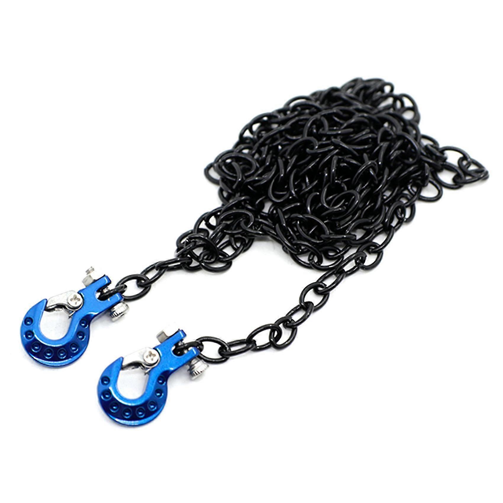 1/10 Rc Crawler Car Tow Chain With Trailer Hook For Trx4 Axial Scx10 90046 Cc01 D90 D110 Rc Car Blue