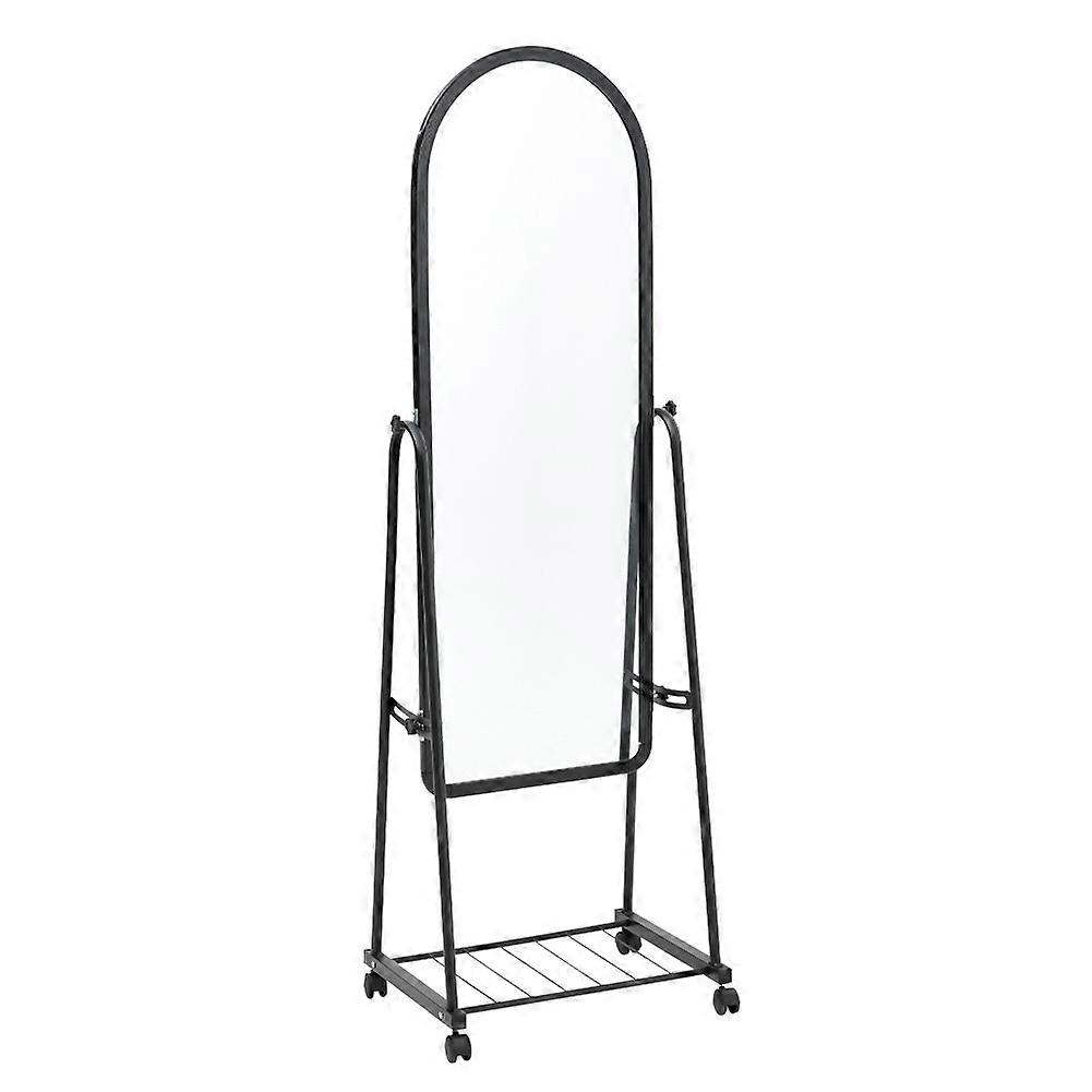 Black Full Length Rolling Mirror with Bracket 45x160cm