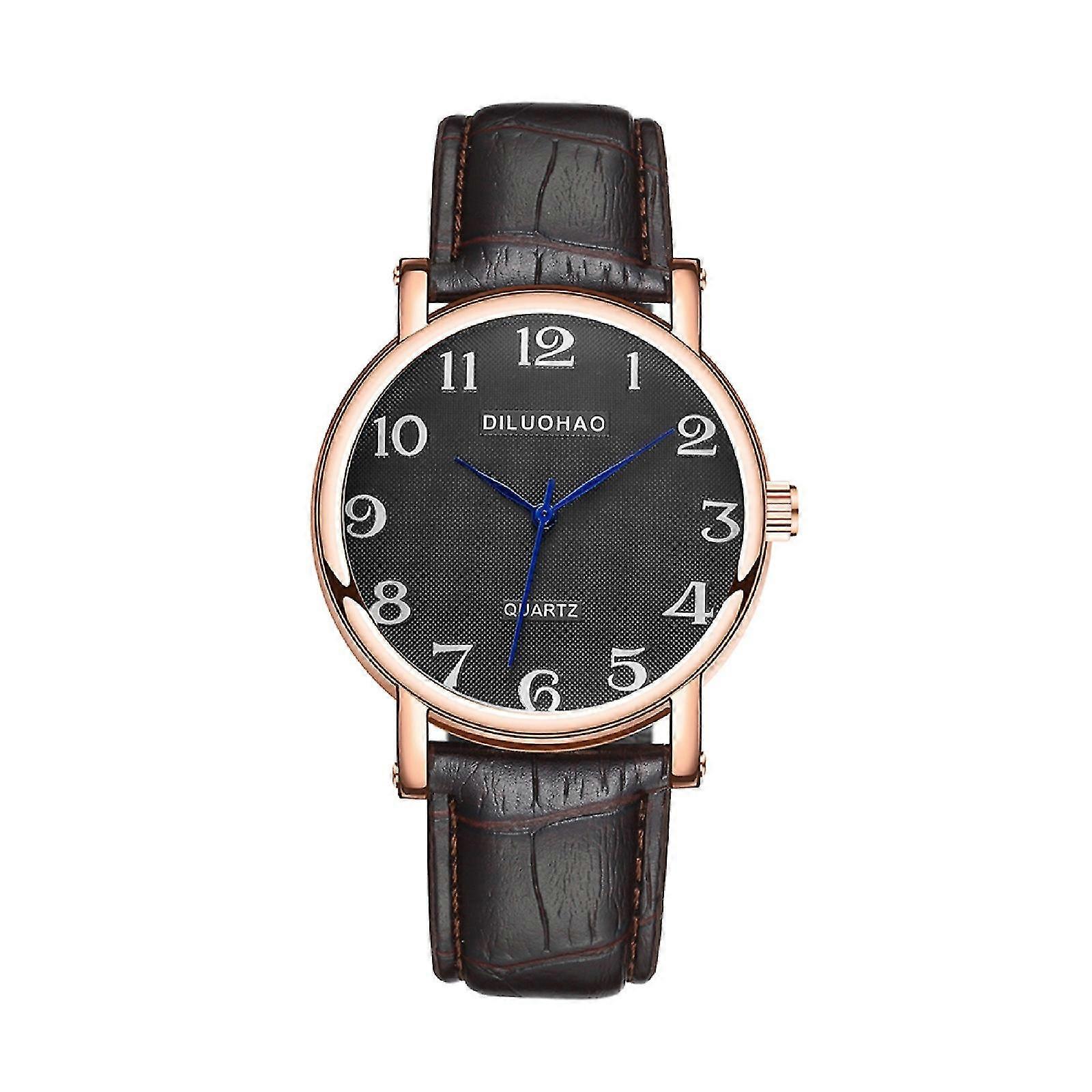 Pd628/dlh Microcheck Pattern Digital Scale Imitation Leather Watch
