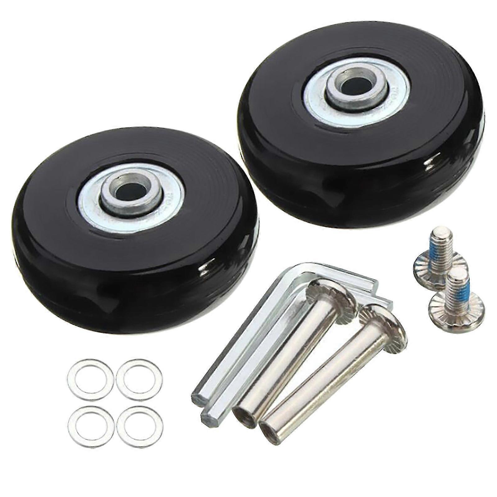 A Pair Of Trolley Case Trunk Tire Wheel Rubber Wheel Tire