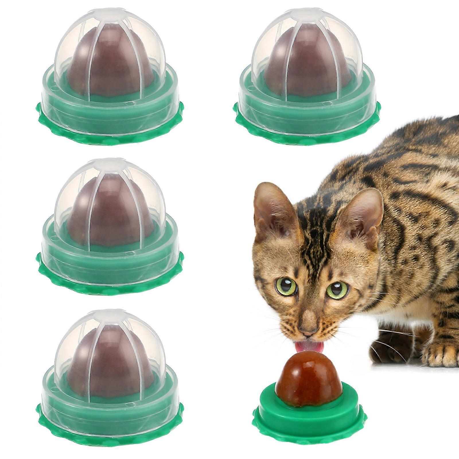 5Pcs Cat Snacks Candy Cat Licking Ball Pet Catnip Cat Treats (Random Flavor)