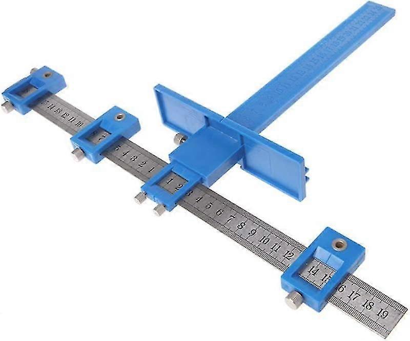 Punch Locator Guide For Wood Drilling, Precision Faper With Rule 400 Mm Support For Drill Multiple Holes For Removable Drawer Furniture, Measuring Too