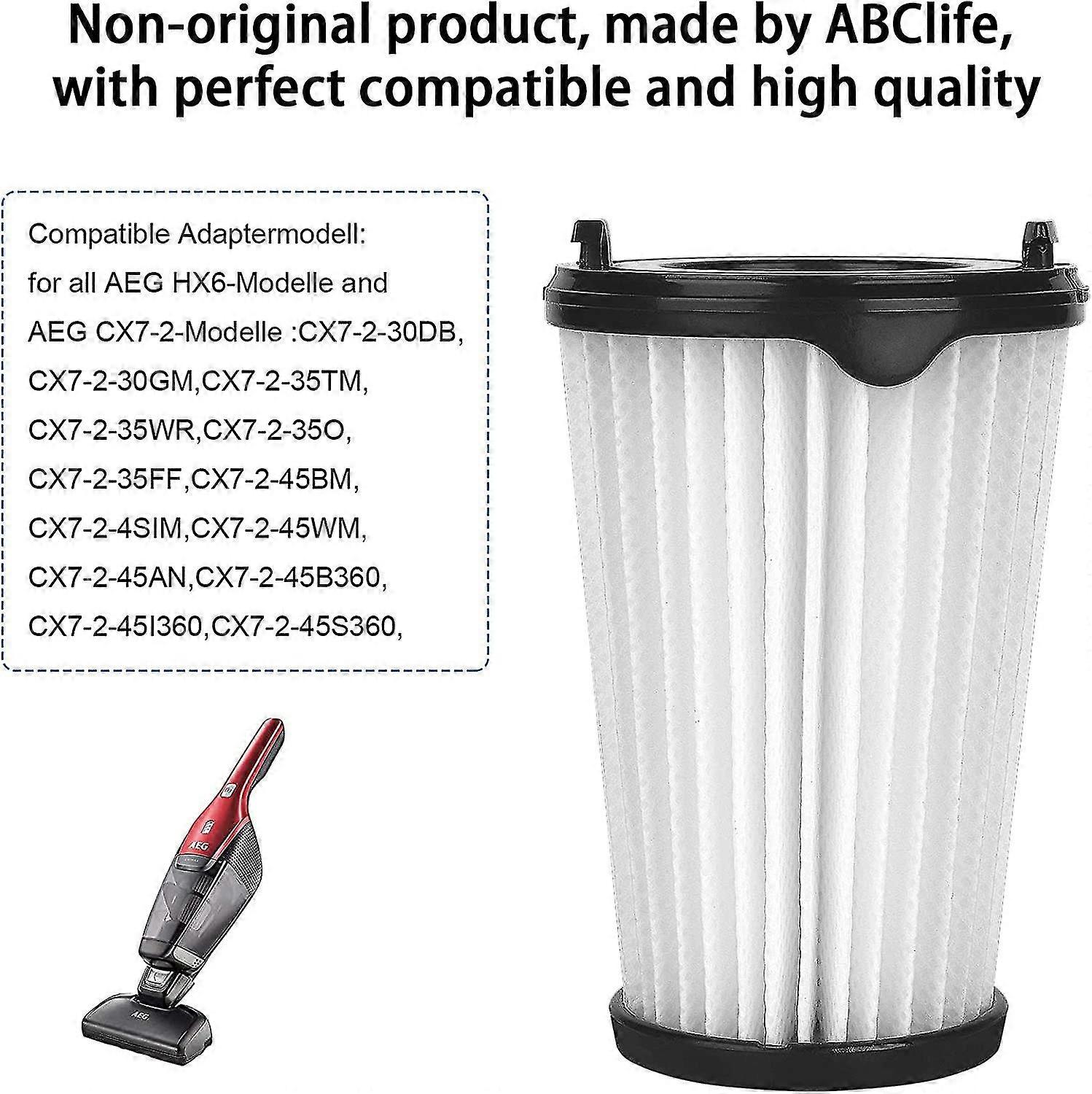 Set Of 6 Filters For Aeg Cx7 Cx7-2 Vacuum Cleaners For All Models, Replacement Hepa Filters Replacement Filter And 1 Cleaning Brush