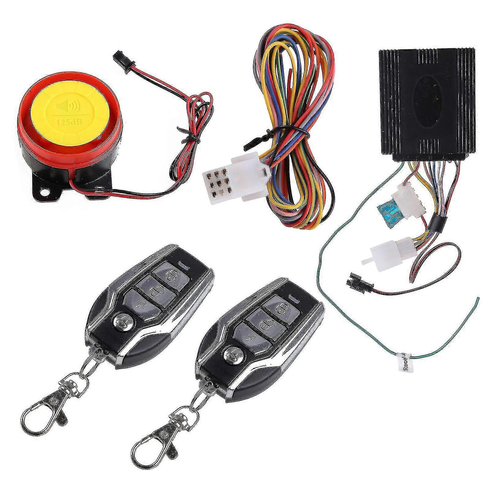 Motorcycle Anti-theft Security Alarm System Engine Start Remote Control Key