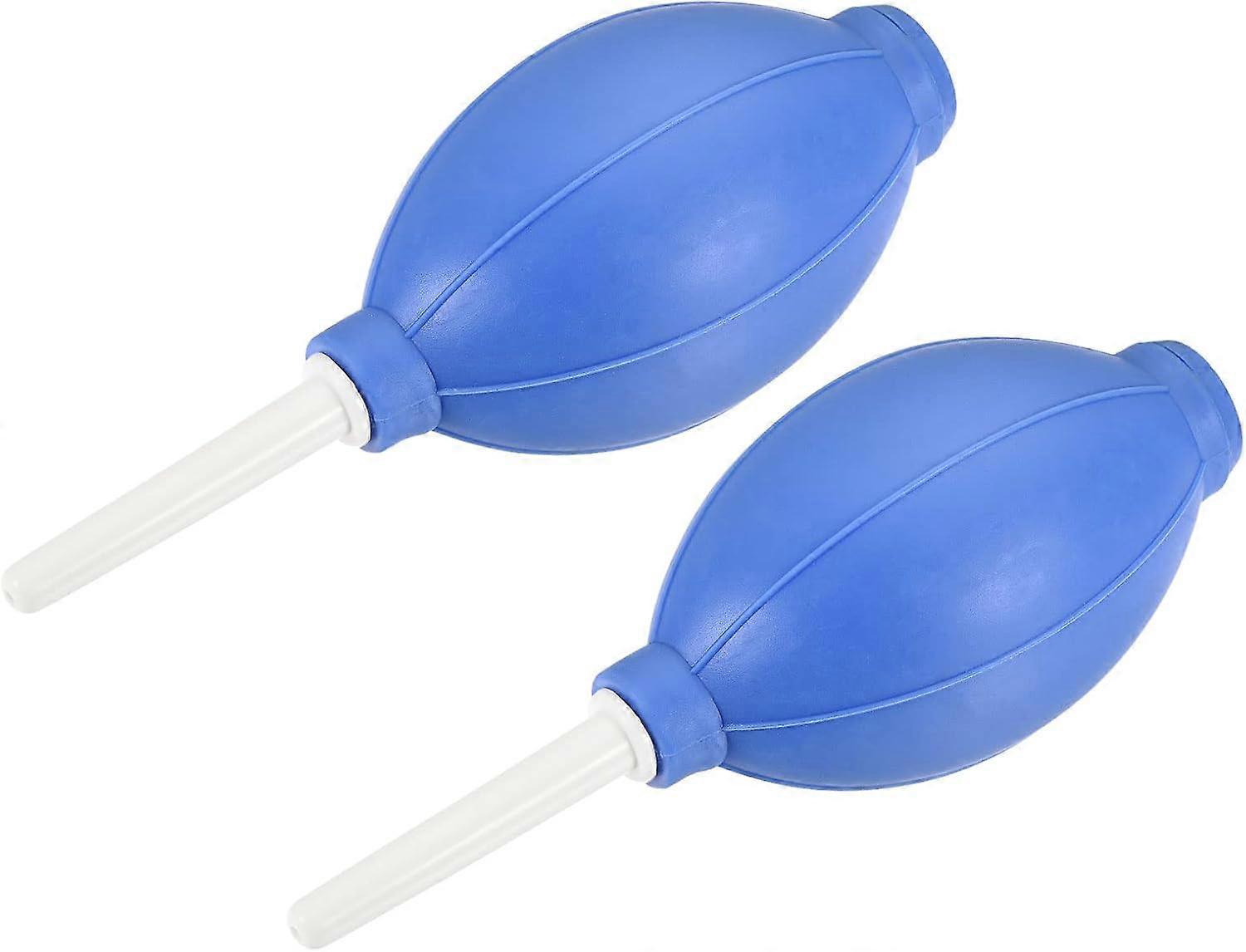 Dust Ball Air Blower Rubber Blowing Pump Cleaning Tool for Camera Lens, Keyboard, PCB Board, Computer, Plants, 147mm, Blue Pack of 2
