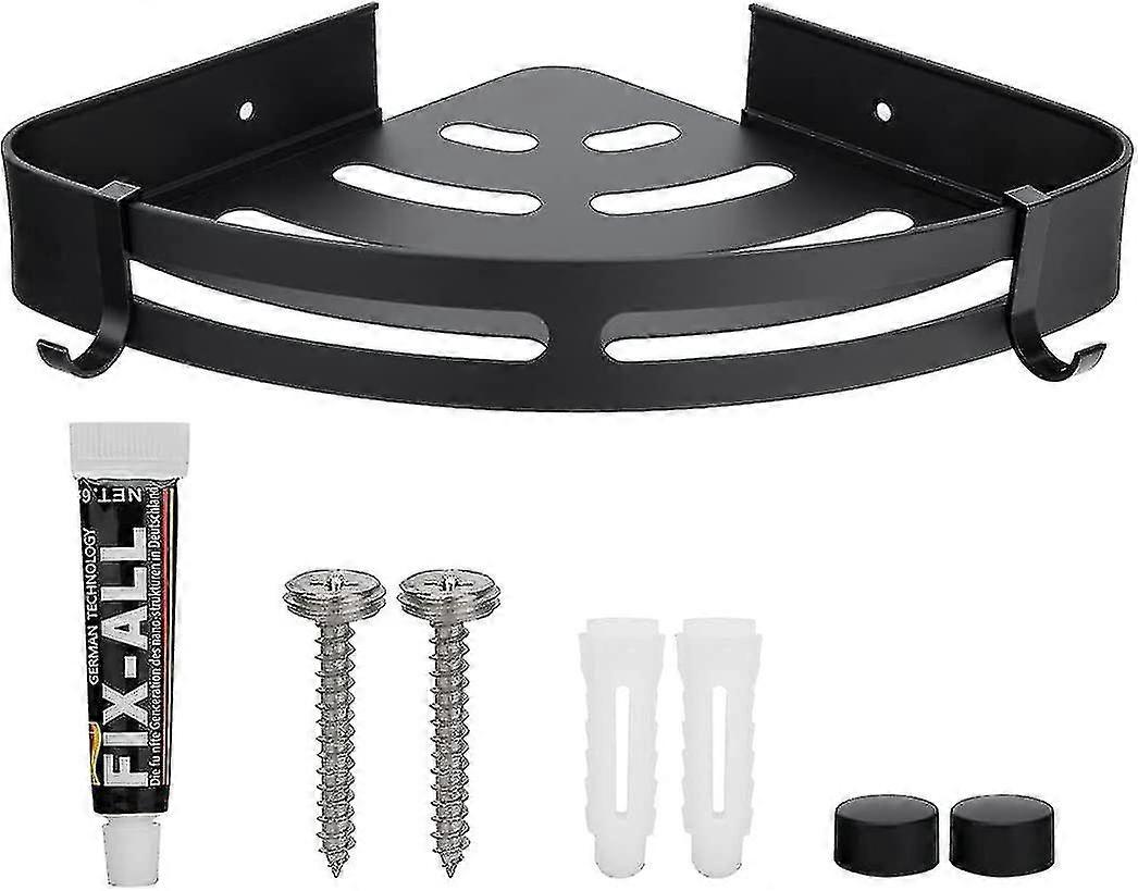 מדף מקלחת פינתי, מדף אמבטיה אלומיניום בחלל, מדף אמבטיה ללא מקדחה