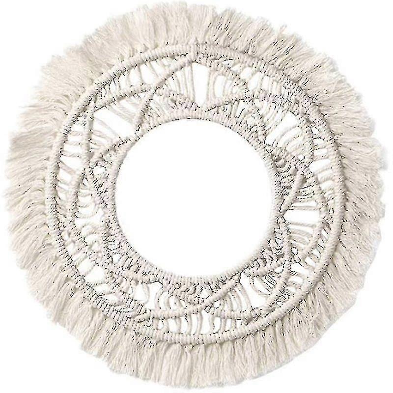 Round Macrame R Woven Hanging Art Rats Compatible With Bed