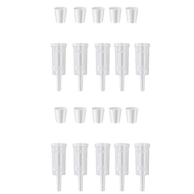 10 Pack Exhaust Seal Valve with Rubber Airlock Stopper Twin Airlock for Wine Making, Beer Brewing G