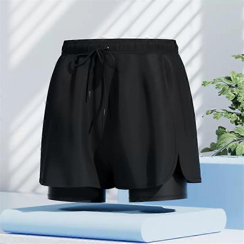 Mens Swimsuit Trunks 7" Quick-Dry Swim Shorts with Compression Liner