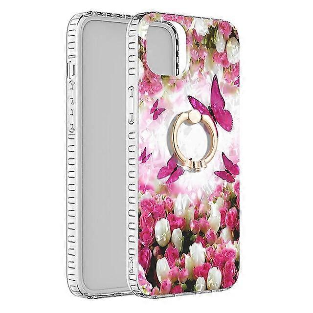 Phone Case For Apple Back Cover iPhone 14 iPhone 13 Pro Max 12 Mini 11 X XR XS Max 8 7 Bumper Frame Ring Holder Soft Edges Cartoon Scenery Marble TPU