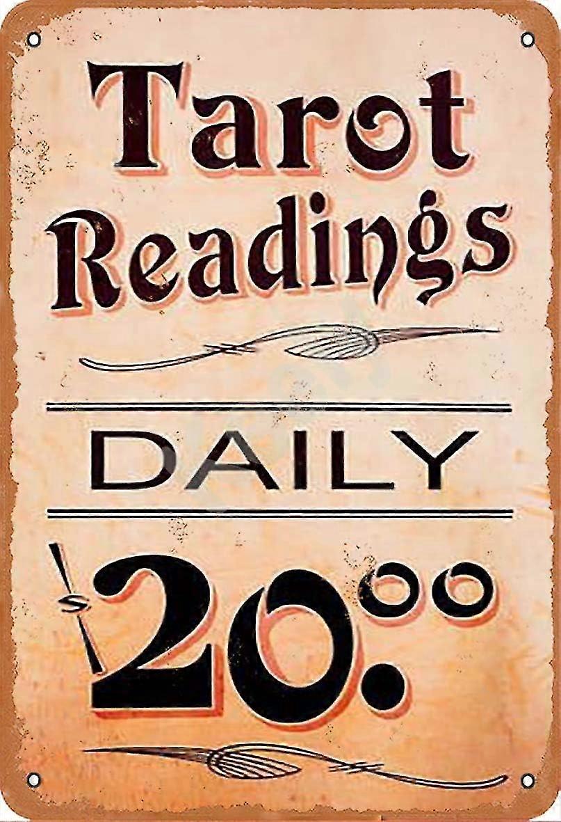 Tarot Leitura Metal Vintage Tin Sign Decoração de Parede 8x12 polegadas OU 12x16 polegadas para cafés 