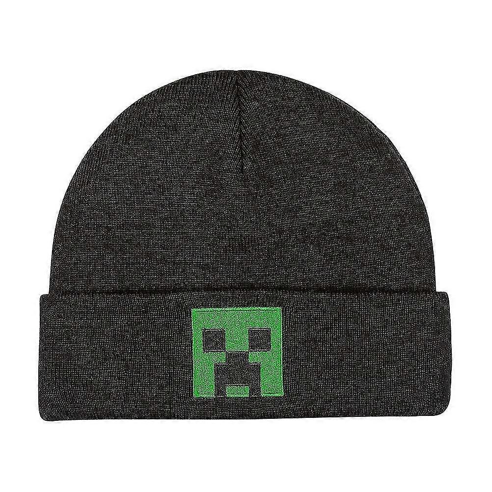 Minecraft Creeper Black Beanie Hat