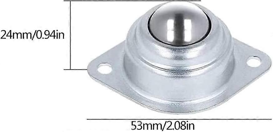 6 Pcs Furniture Casters Flat Ball Roller Bearing Ball Caster Mounted Ball Transfer Bearing 2 Holes Units for Furniture Luggage Sliding Carriage Convey