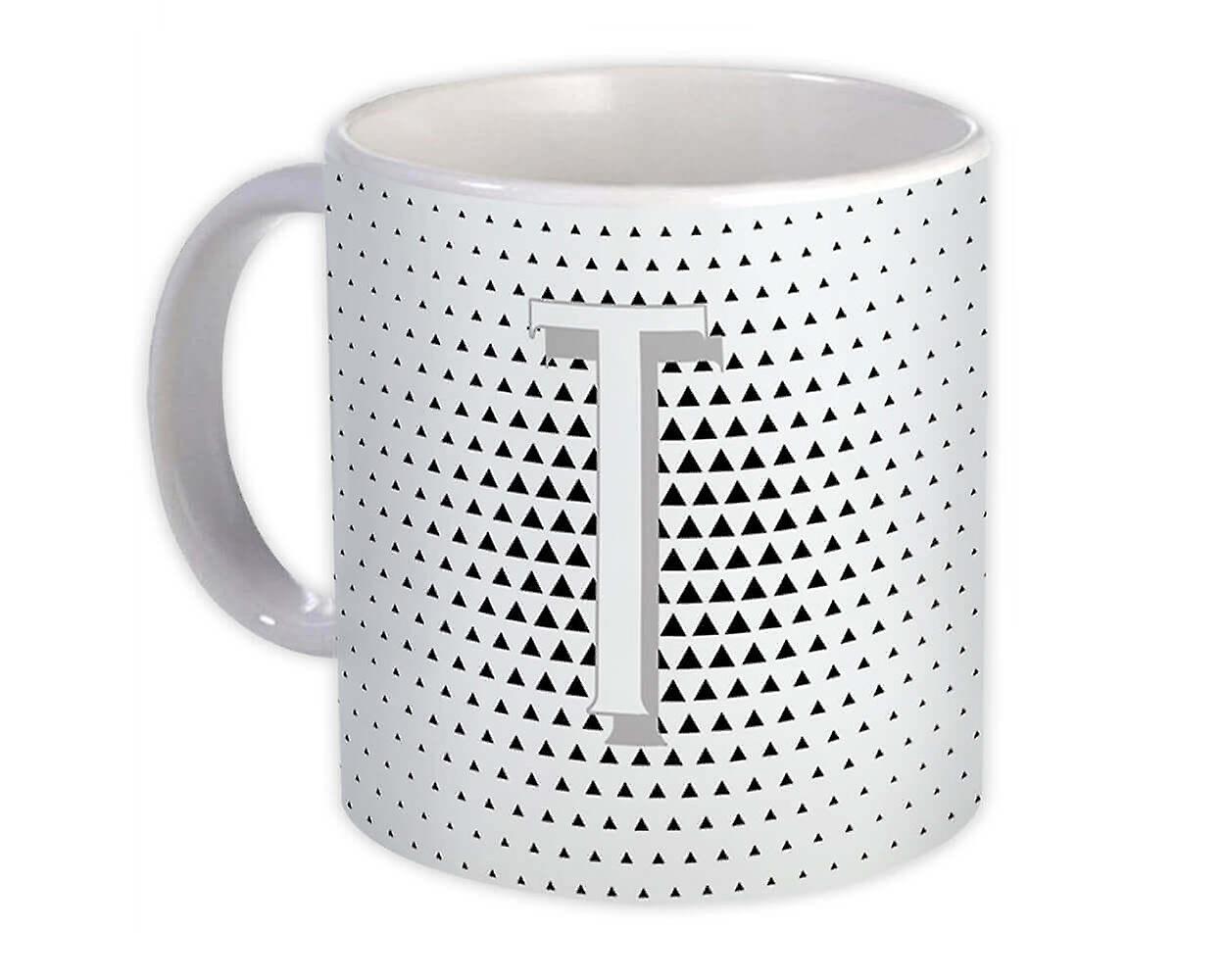 Hediye Kupa: Monogram Harf T Alfabesi