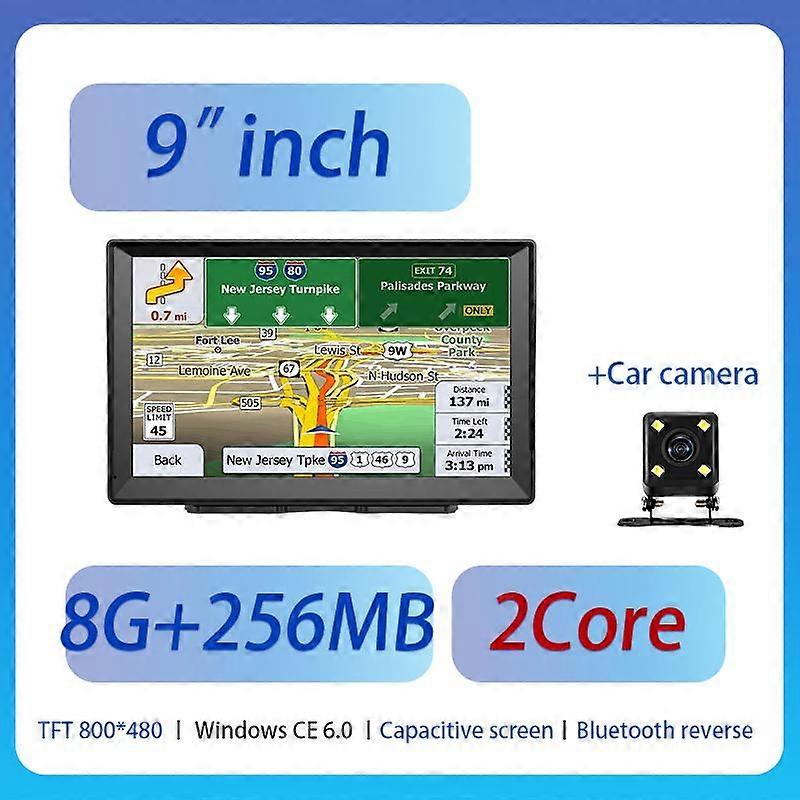9 polegadas 3D GPS Navigation 2023 Mapa para carro Wince 6.0 Touch Screen Transmission Bluetooth Sat Navig 24V Truck GPS Navigators CE
