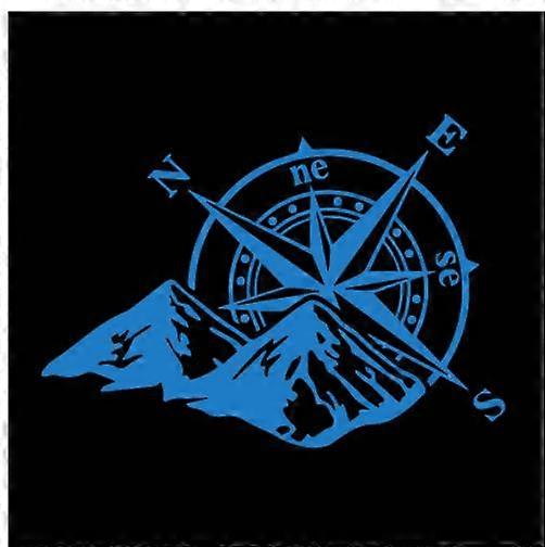 Compass car sticker reflective body sticker Compass direction prompt car sticker