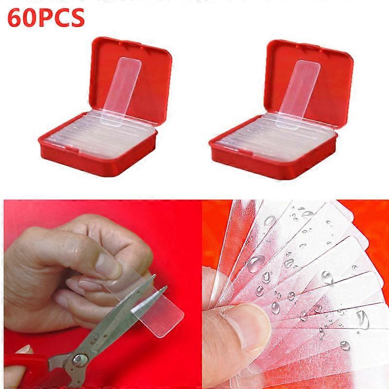 60Pcs/Box Double Sided Stickers Tape Transparent Non-marking Strong Adhesion Tapes Easy To Cut High-adhesive Reusable Nano Tapes