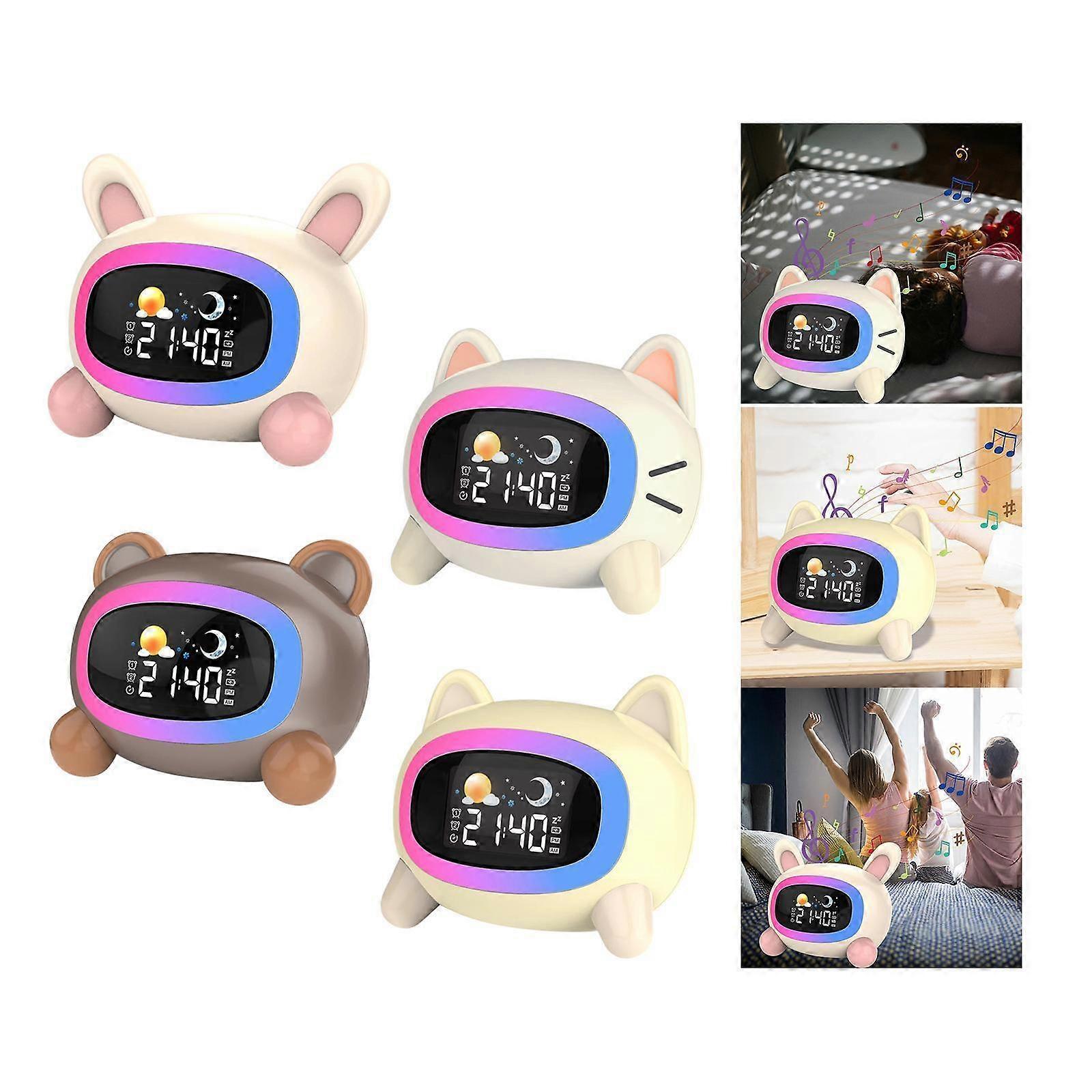 Kids Alarm Clock Durable High-quality PVC Warm Color 5V/1A Sleep Sound Machine For Toddlers,100% New