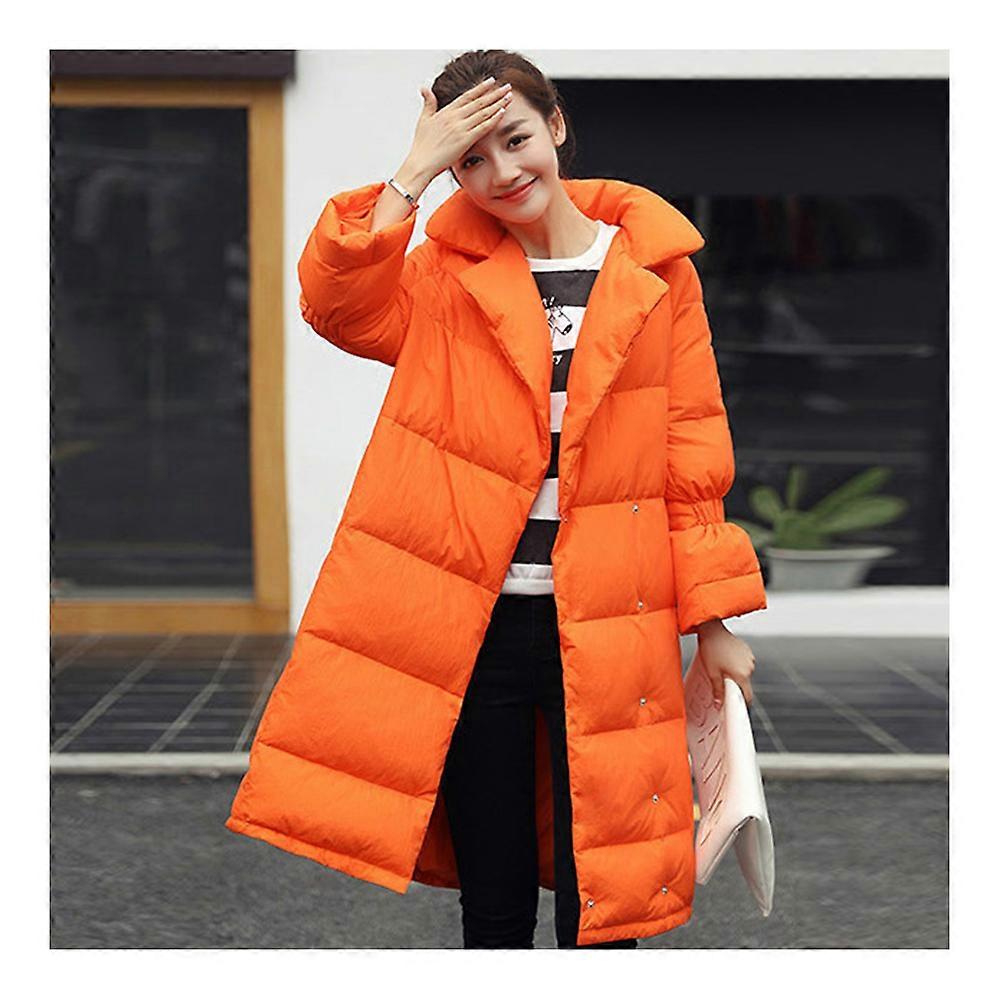Middle Long Down Coat Kvinna Casual Coat