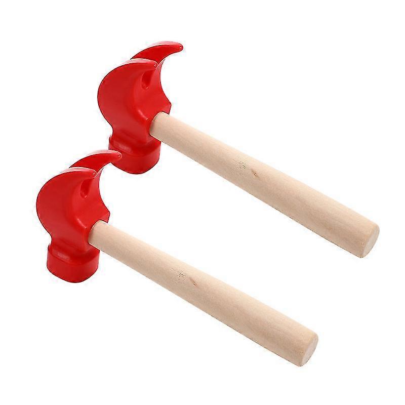2 stk tre håndtak hammer leketøy