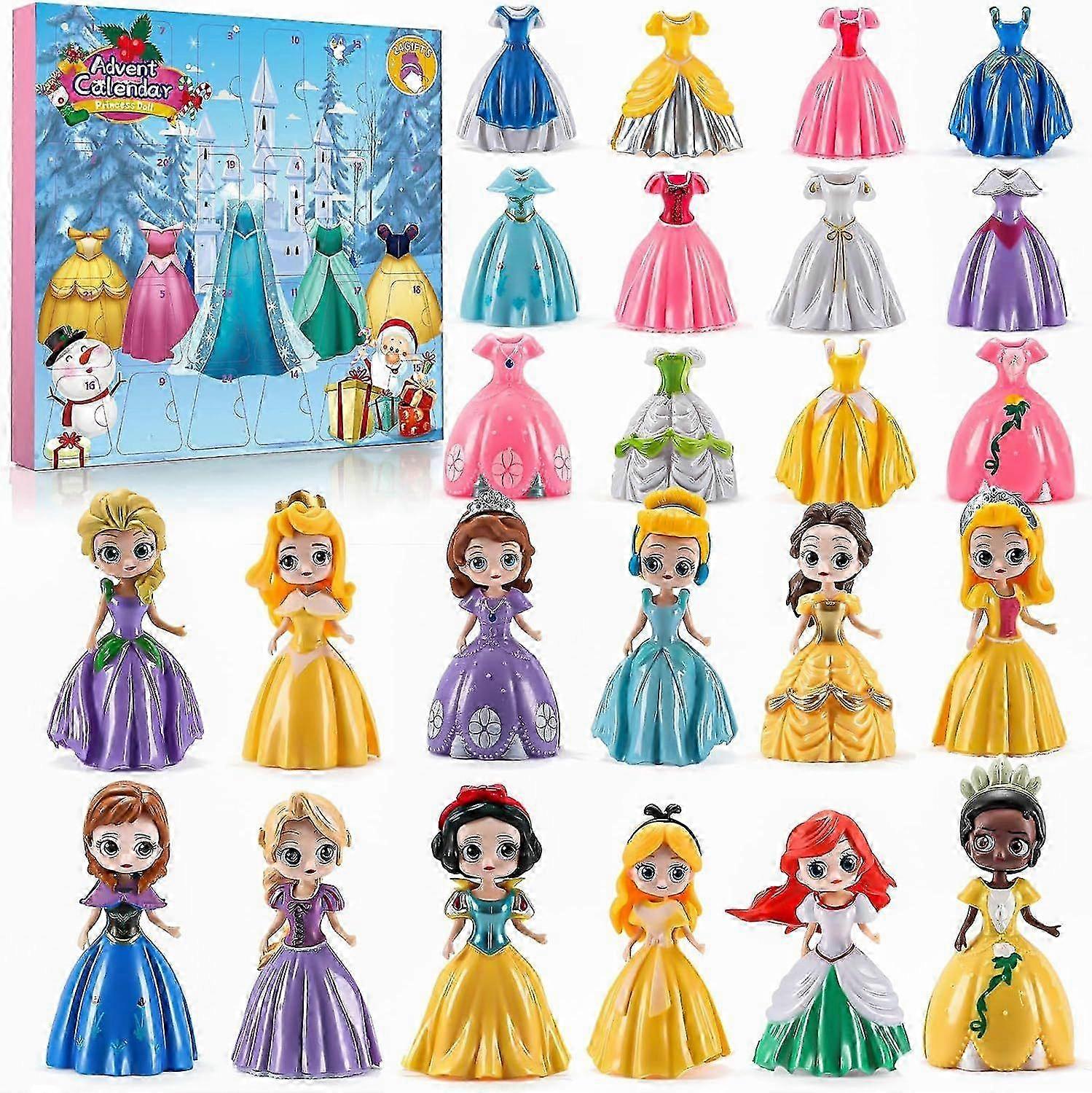 Odpočítávání Vánoční Blind Box Adventní Kalendář Princezna Zdobit Dívky Doplňky DIY SetToy Dárek