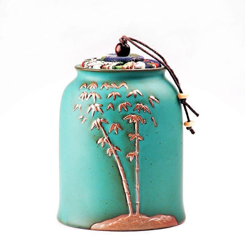 אפר חתול כלב מזכרת אפר חיות מחמד קופסת אחסון כד למזכרת לחיות מחמד צנצנת שריפת גופות קרמיקה לשריפת בעלי חיים מזכרות לאחסון אפר אורן 300ML