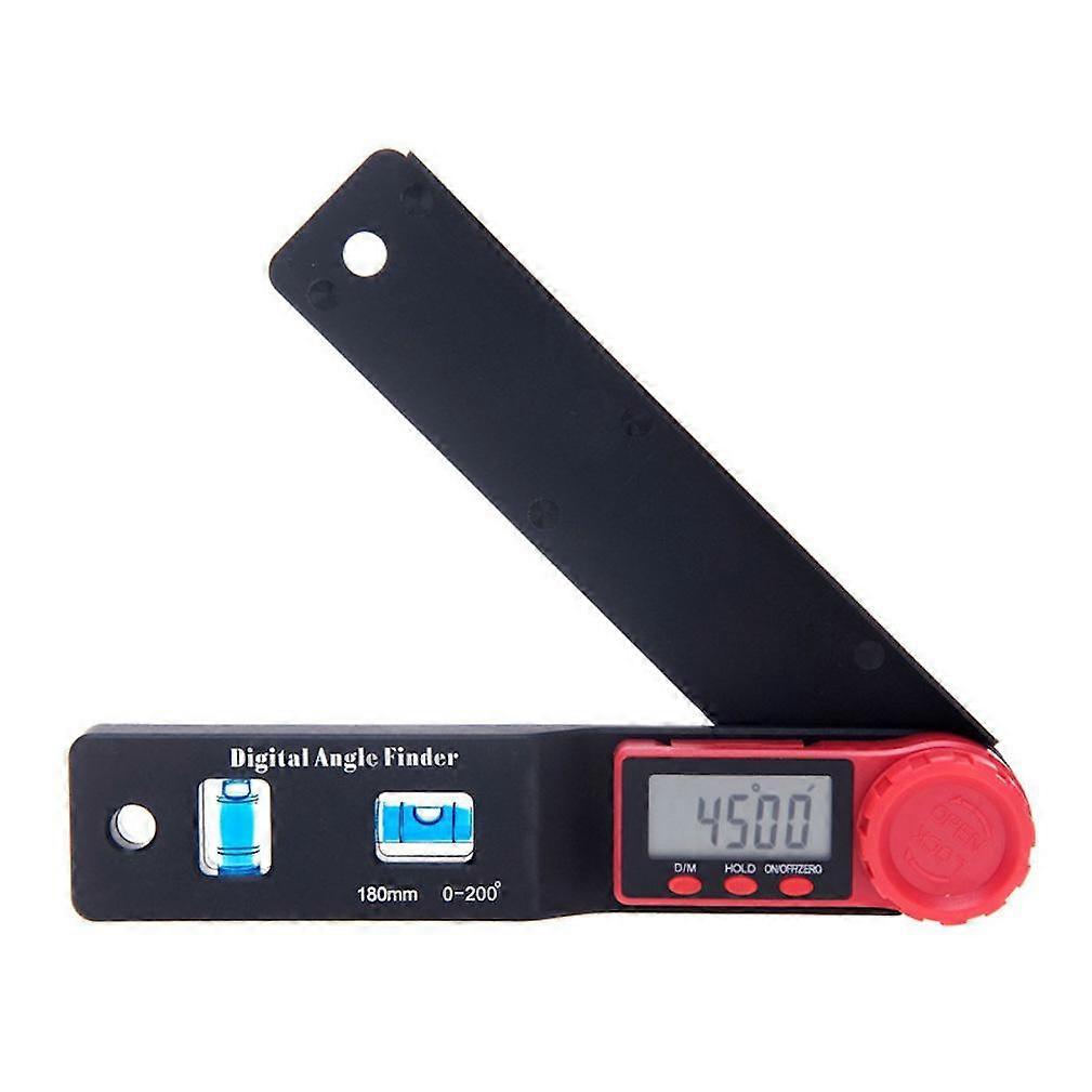 2 in 1 180mm Digital Angle Ruler Protractor for Construction Goniometer Ruler with Bubble Vials