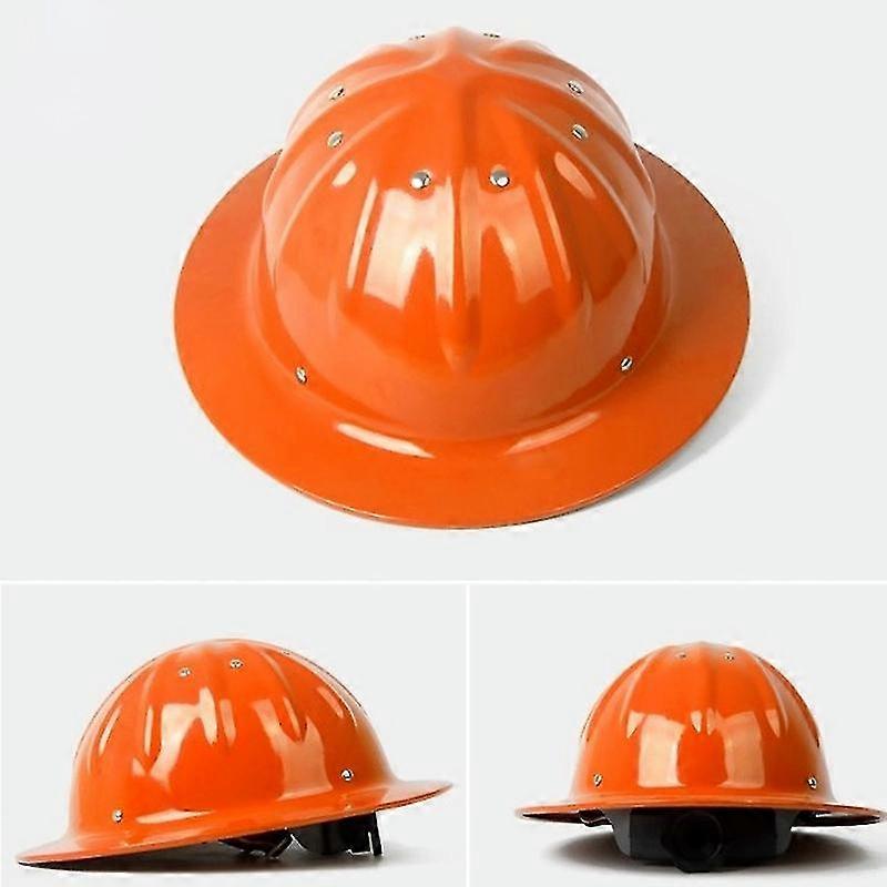 thumbnail image 2 of Full Brim Construction Hard Cap Safety Helmet - Silver Aluminum, Hard Hat Protection 2 of 3
