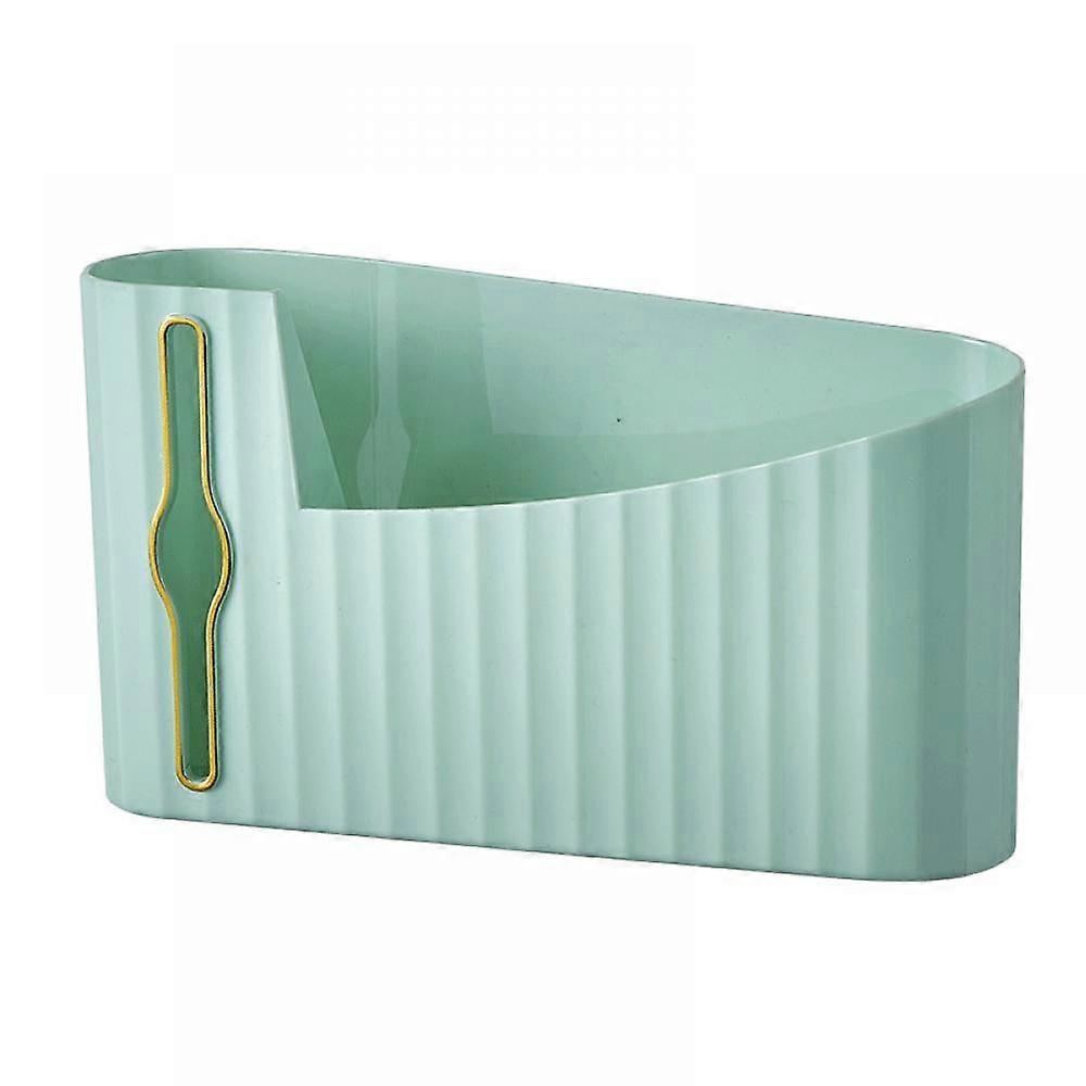 Clean Garbage Bag Storage Box Convenient Bag Extractor Wall-Mounted Type (Non-Perforated, Mint Green)