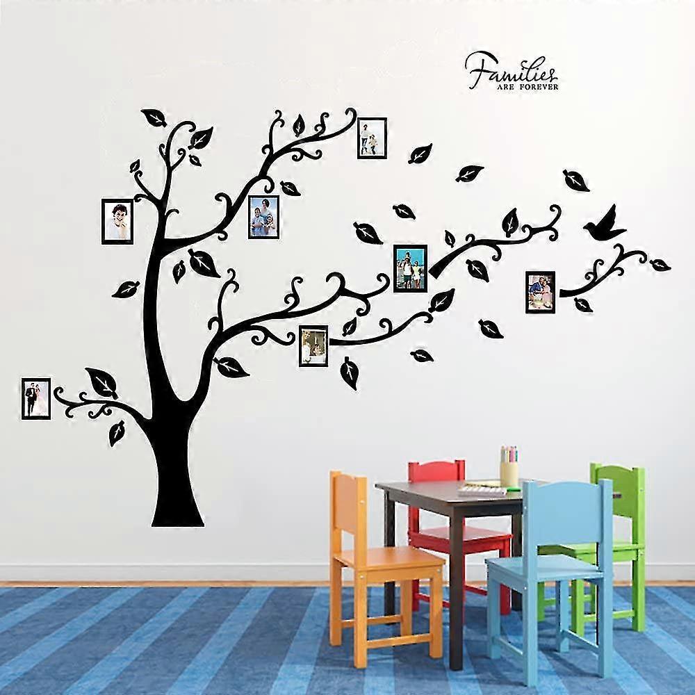 Black Tree Wall Decals - Removable Bird Silhouette Stickers For Room Decor