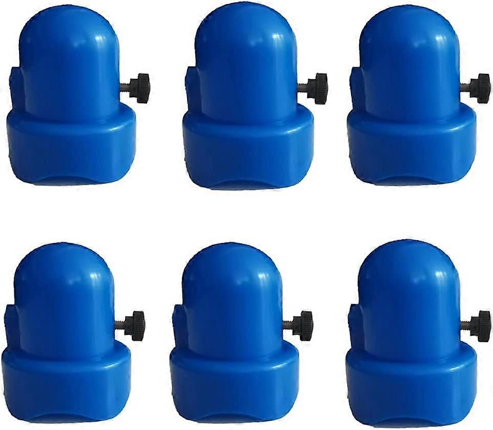 Trampoline End Caps - Blue Safety Net for Jumping Bed Post - Post Cap with Screws(6 pcs)