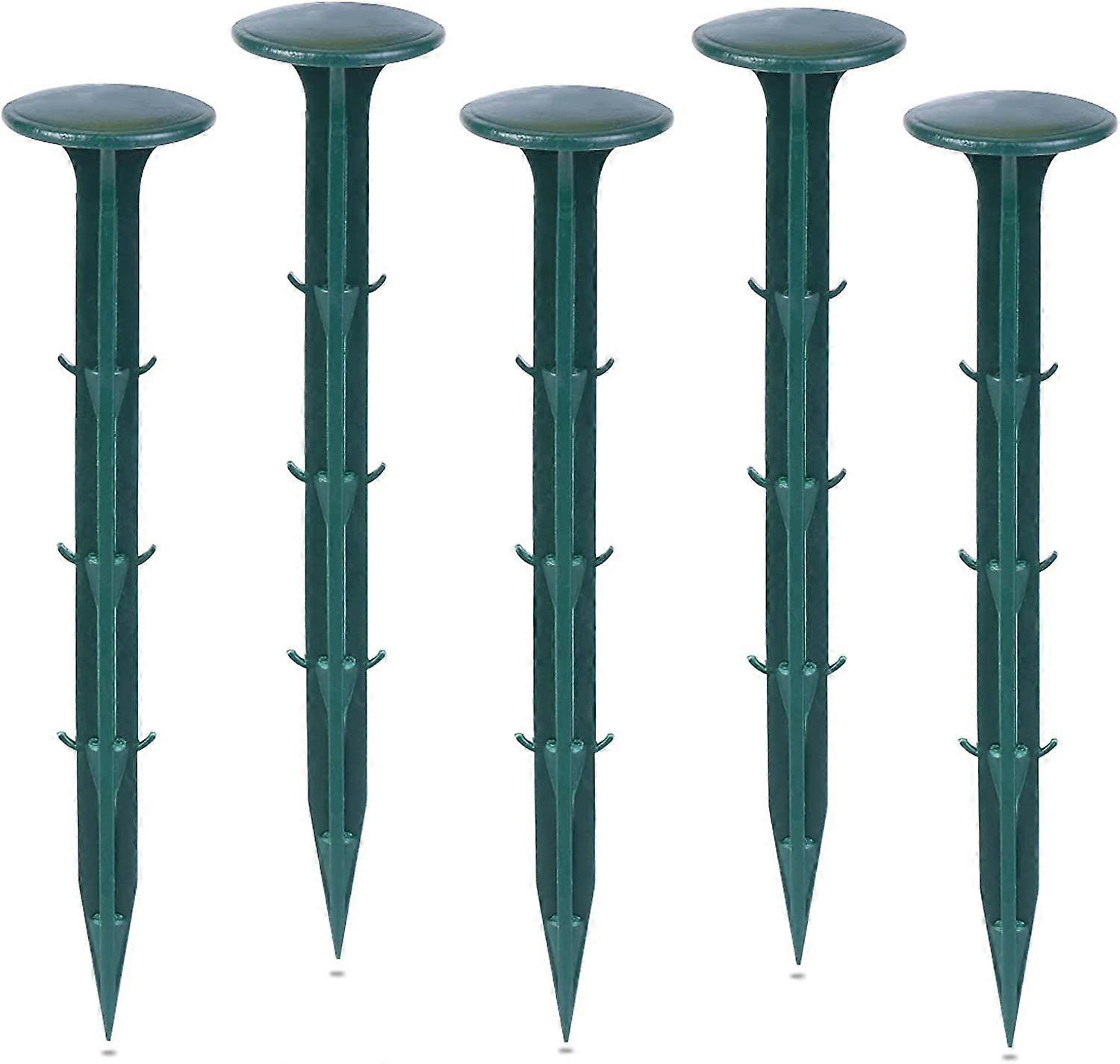 Plastic Garden Fixing Stakes,for Fixing Fabric Weed Control UV Protection (100pcs,Green)