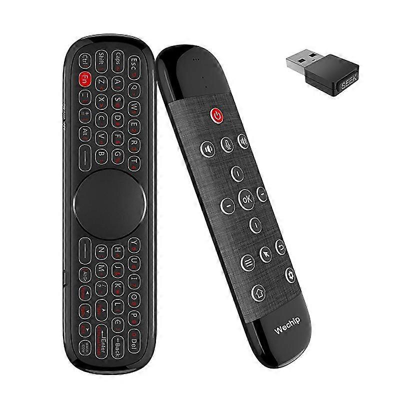 Wechip W2 Pro Wireless Keyboard 2.4G 3-in-1 Function ABS Air Mouse Touchpad Keyboard for Smart TV