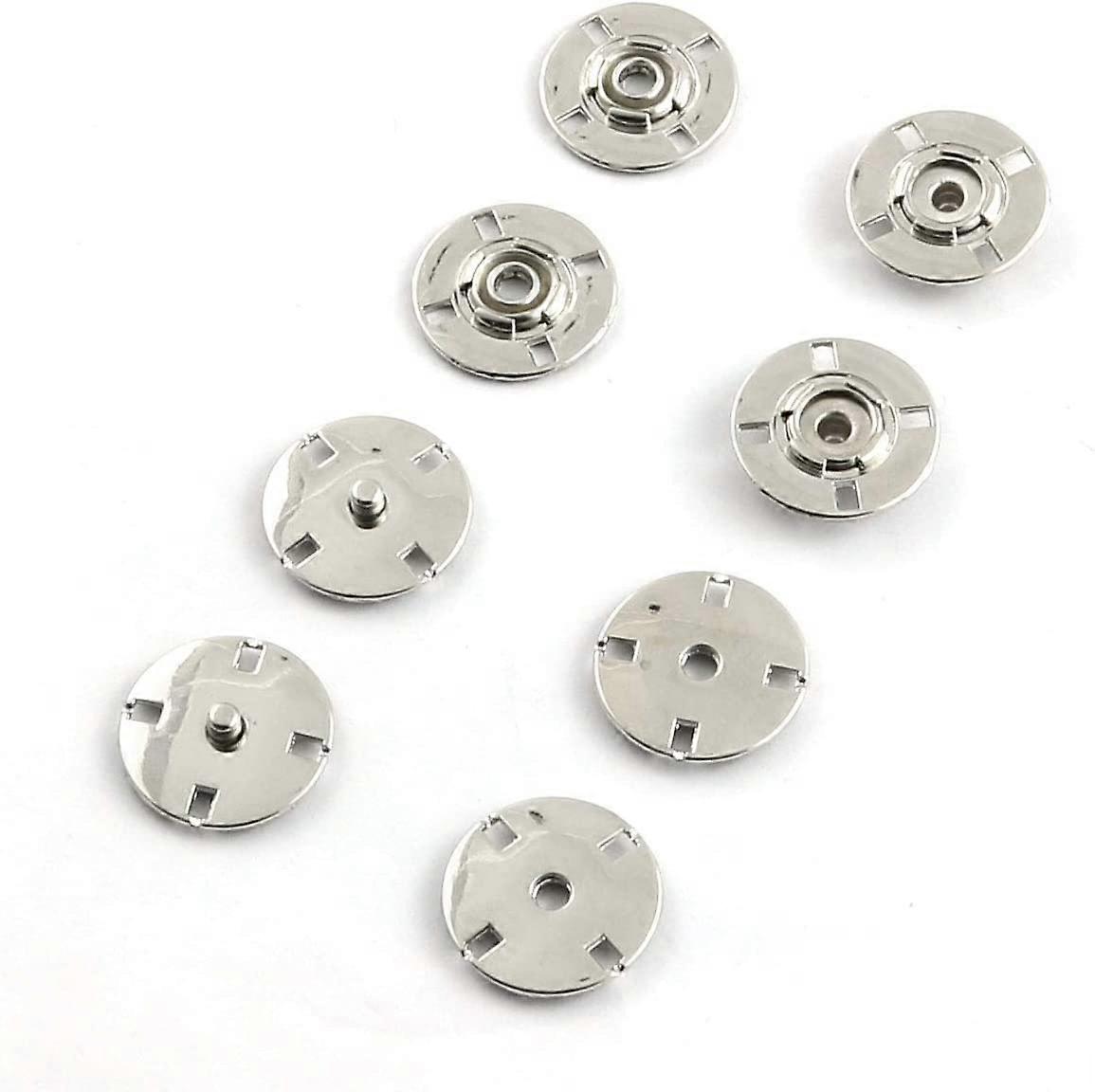 4 Set 21mm Large Metal Sew-on Snap Button for Clothing DIY Overcoat Buttons, Beige (A-5-F6)