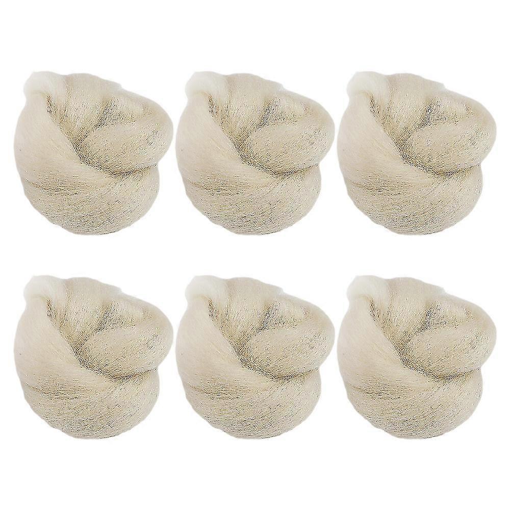 6pcs Lambs Wool For Toes Supple Toe Separator Sweat-absorbing Overlapping Toe Separator