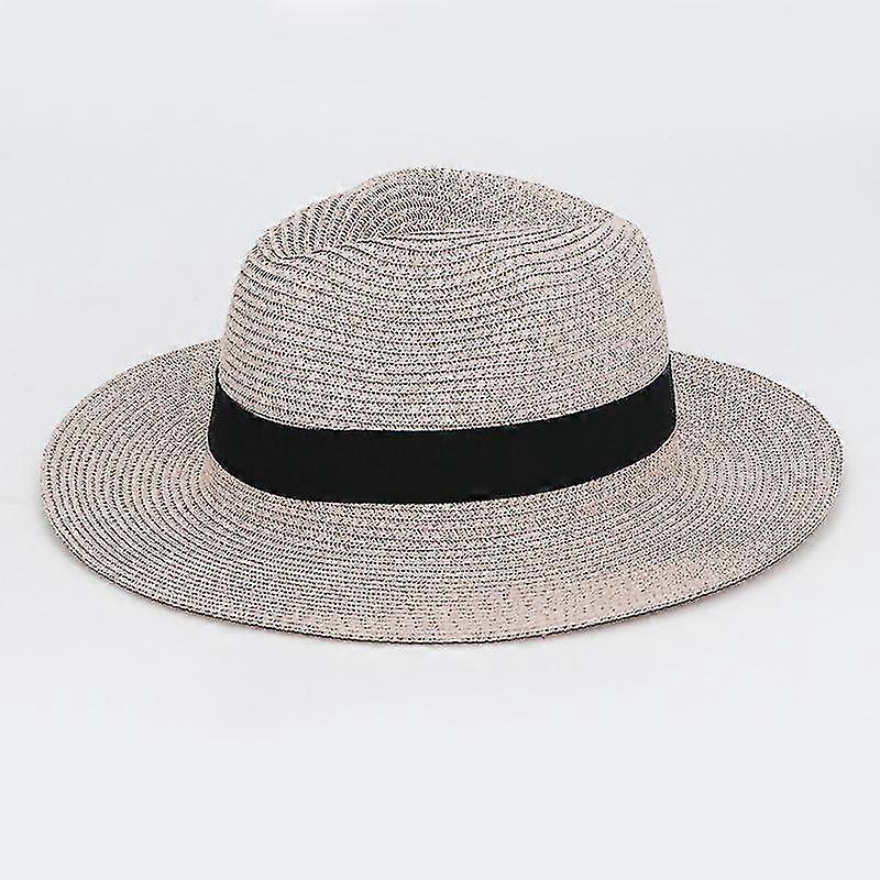 الصيف للطي طنف كبير لافيت بنما قبعة القش مربع مشبك قبعة الشمس في الهواء الطلق قبعة الشمس تنفس.