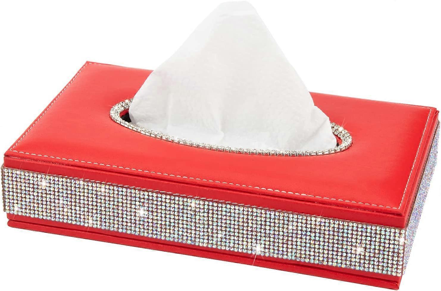 Rectangular Tissue Box Cover - Decorative tissue box holder with diamond polished finish, made