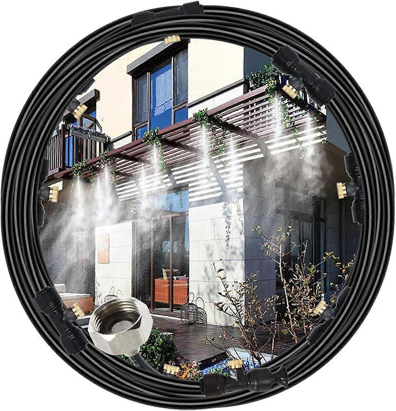 Spray Mist Cooling Irrigation System, Spray Mist for Patio, Water Mist System Irrigation, Water Mist Cooling with Mist Nozzles and Garden Hose, Spray 