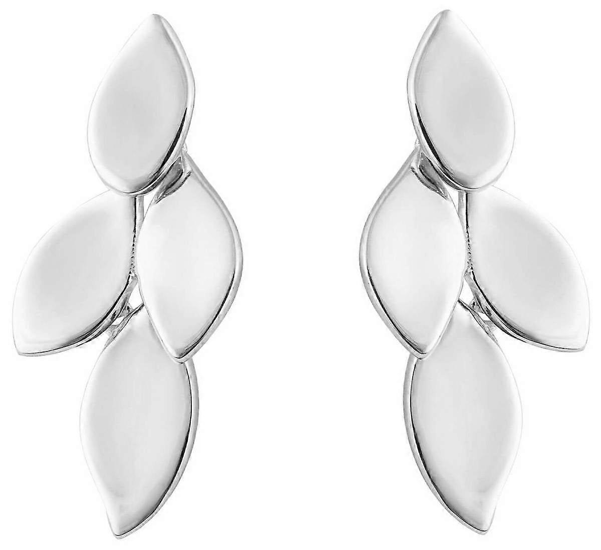 Beginnings Flowing Petals Drop Earrings - Silver