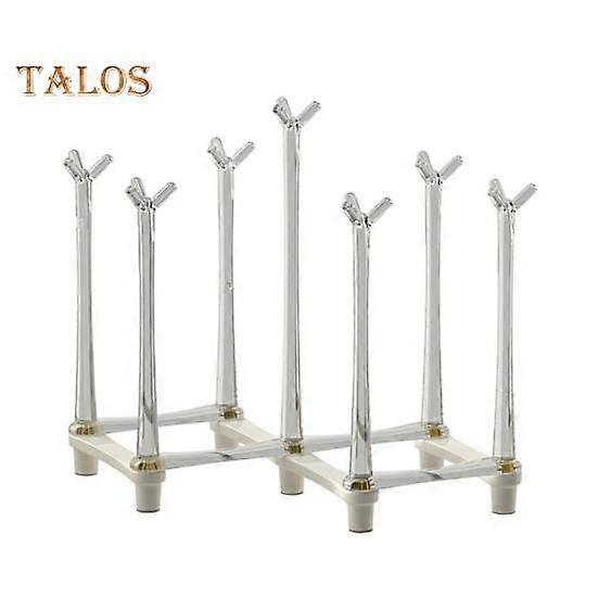 Retractable Cup Holder Rack Plastic Non-slip Bottom Mug Tree Stand for Draining Glass And Sports Bottles 7 Seat Brackets Foldable Design Space-saving