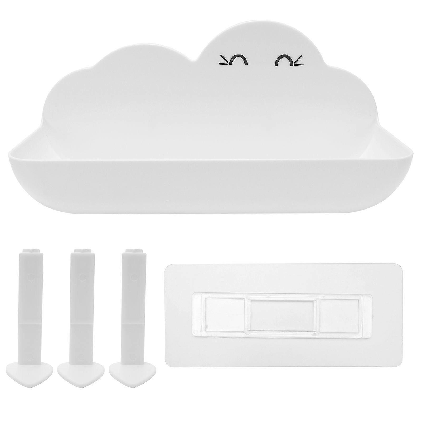 Punch-Free Storage Rack Wall-Mounted Storage Shelf Removable Shower Basket Organizer