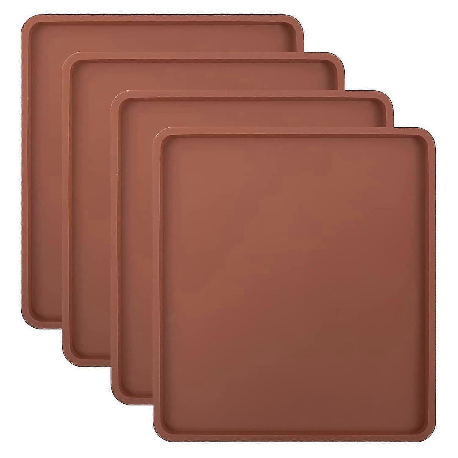 4pcs Silicone Dehydrator Mats With Edge - Silicone Sheets , Nonstick Silicone Tray Liner, High Temp