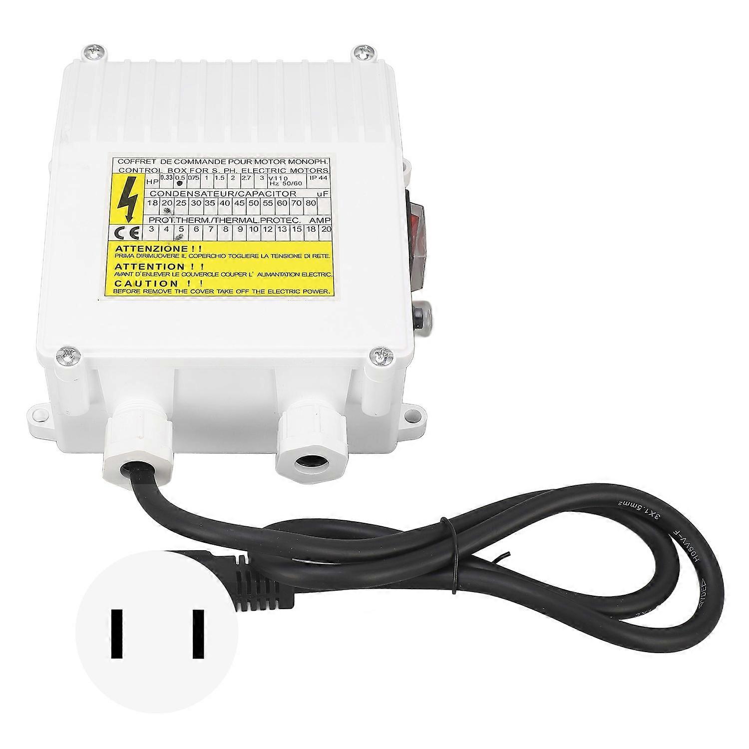 Well Pump Control Box 370W Submersible Pump External Switch Controller with Thermal Protection for H