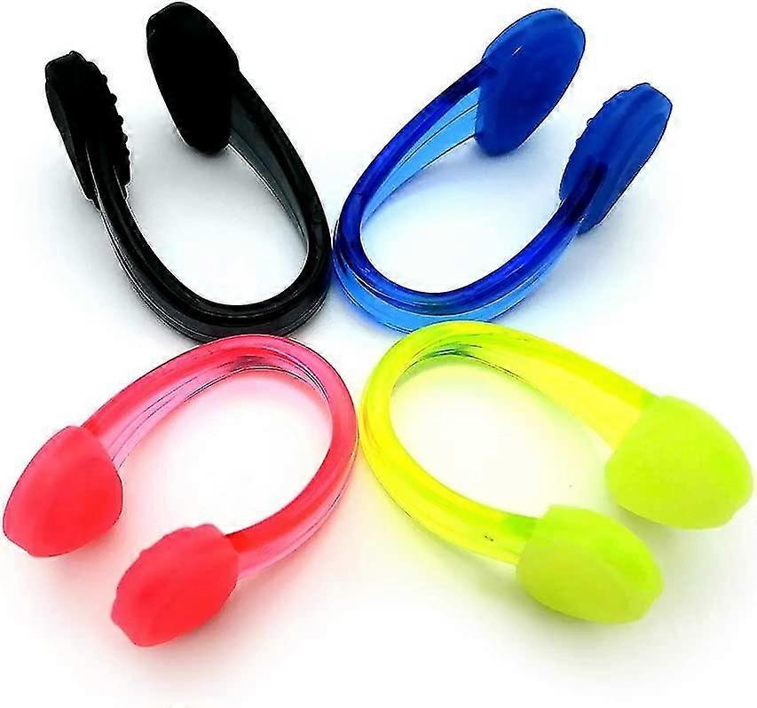 Silicone Waterproof Swim Nose Clips Pool Nose Plugs For Adults With Box Paed, Set Of 4
